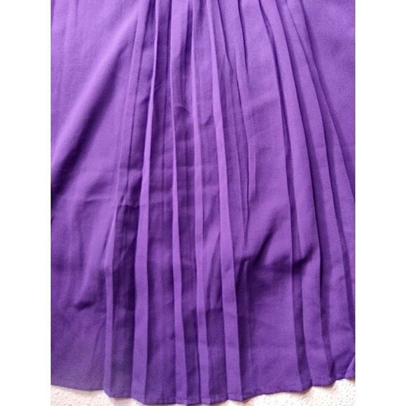 Roaman's Purple Sparkly Pleated Long Sleeve Blouse Size 30W - Picture 10 of 12
